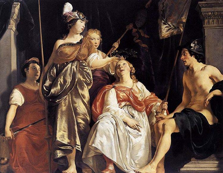 Abraham van den Tempel Minerva Crowns the Maid of Leiden China oil painting art